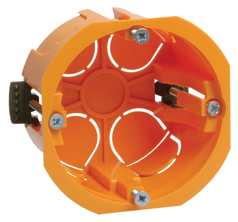 Коробка КМ40022 установочная d65х45мм для полых стен (с саморезами и пластиковыми лапками) ИЭК