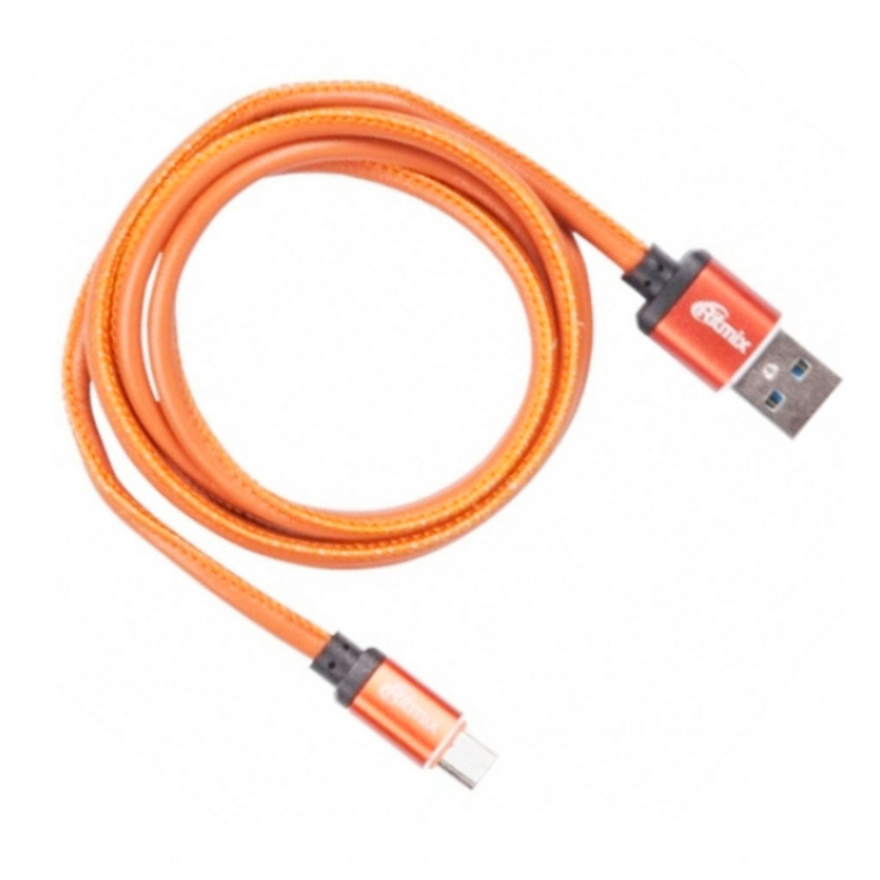 Кабель Ritmix RCC-415 MicroUSB-USB 2.5 A Leather