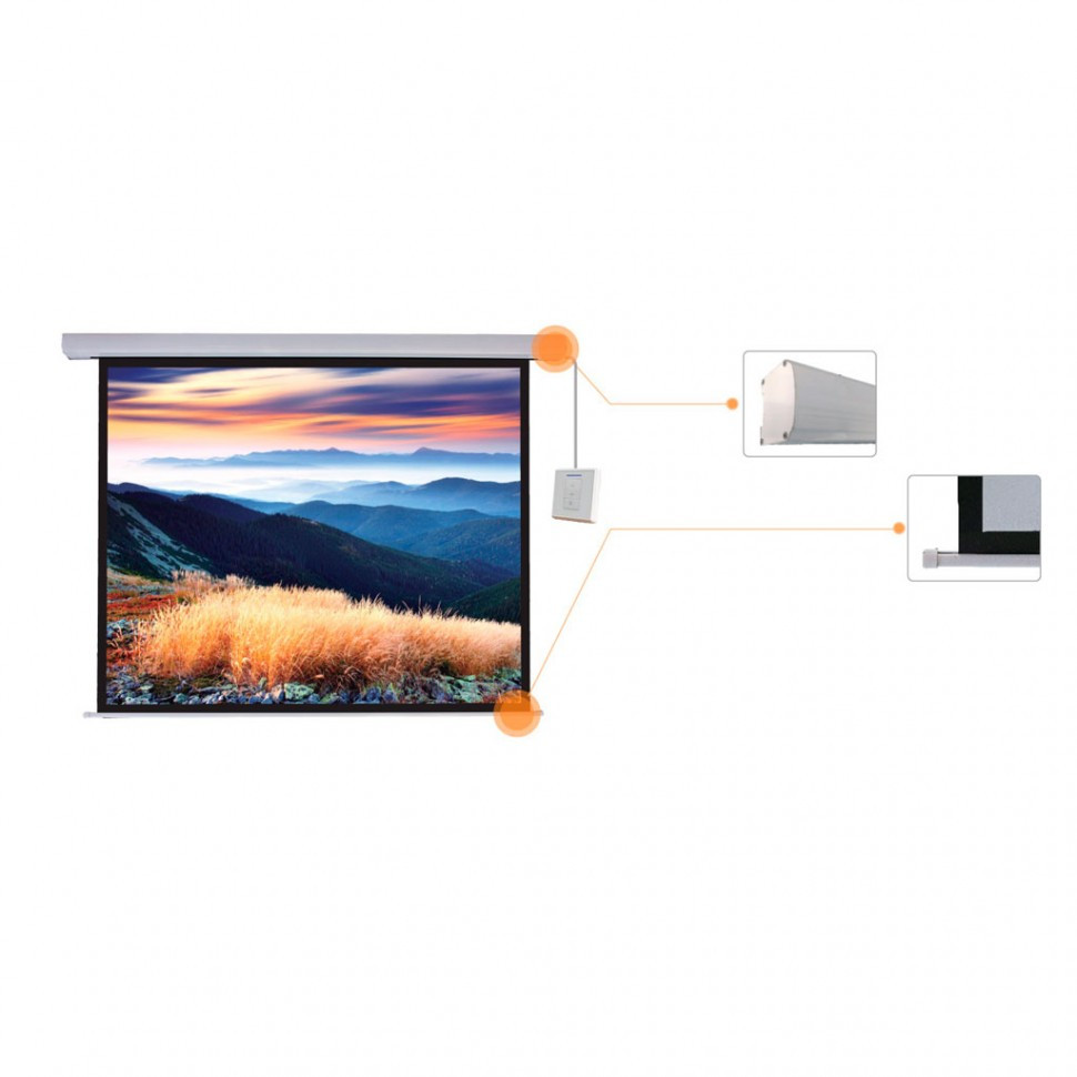 Экран для проектора моторизированный Mr.Pixel 96" X 96" (2,44 X 2,44)