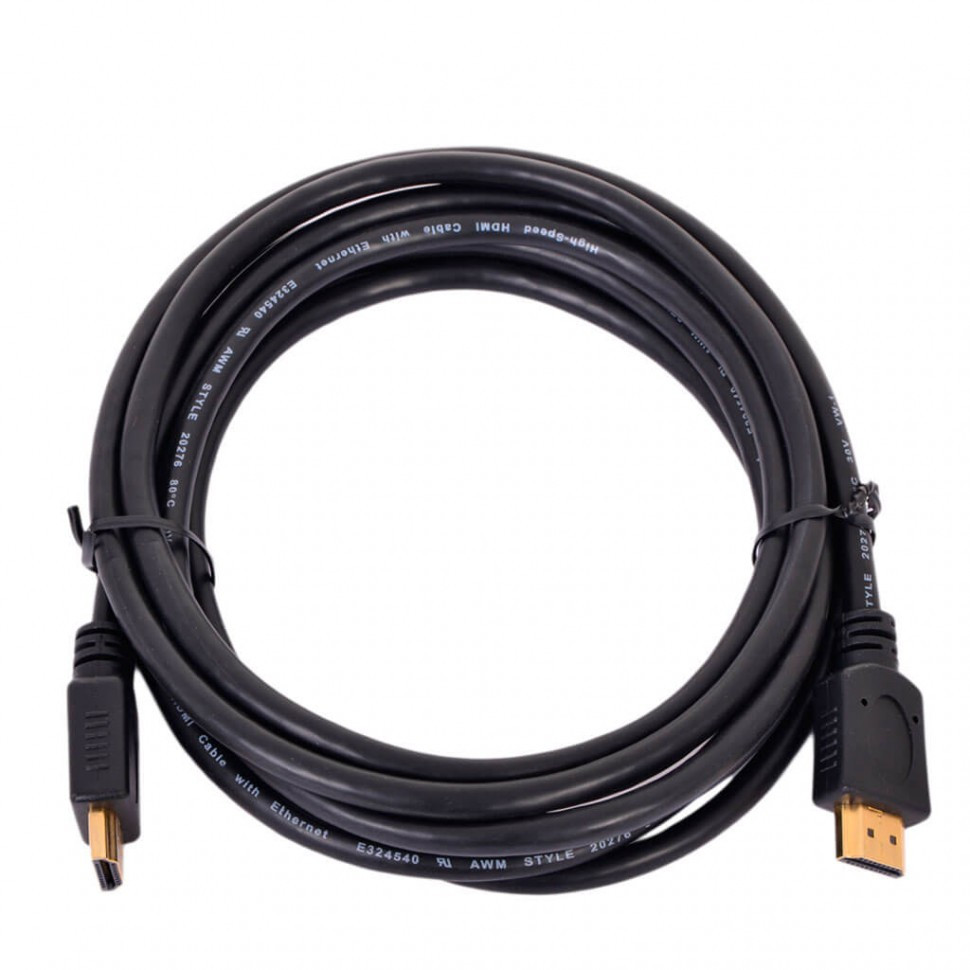 Кабель HDMI Cablexpert CC-HDMI4-10, 3.0м, v2.0, 19M/19M, черный, позол.разъемы, экран, пакет