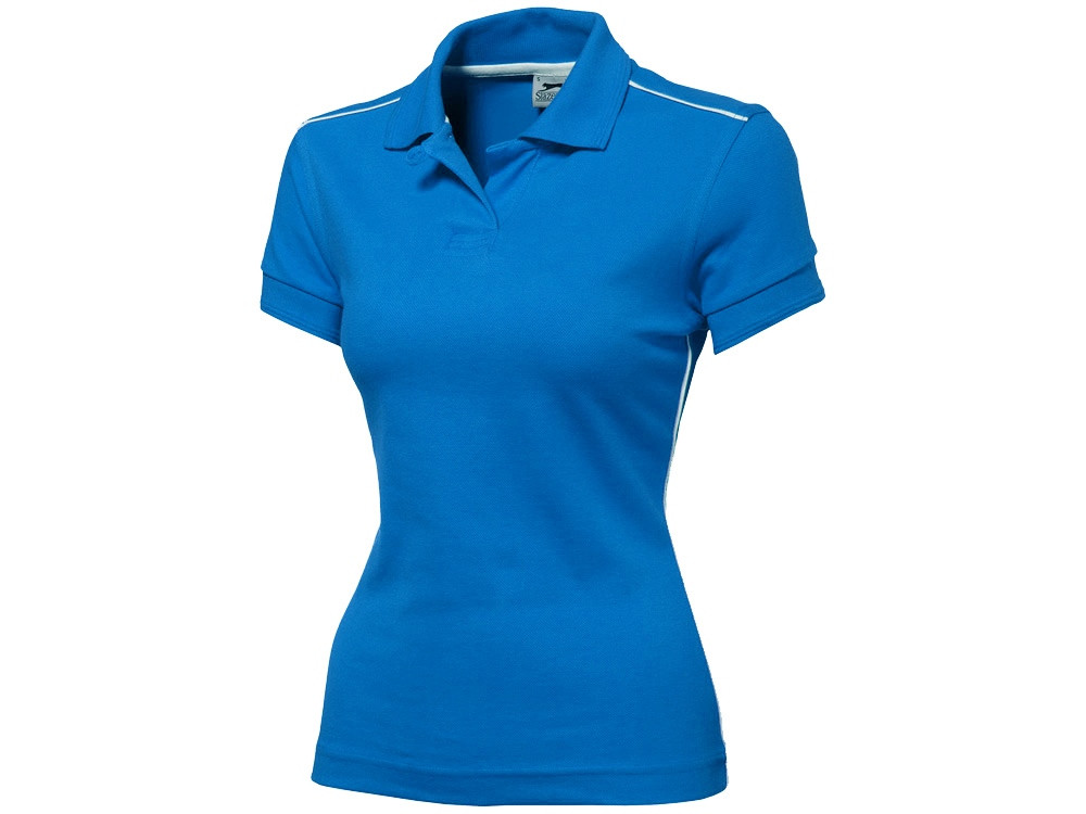 Рубашка поло Backhand женская, небесно-синий/белый - фото 1 - id-p75829041