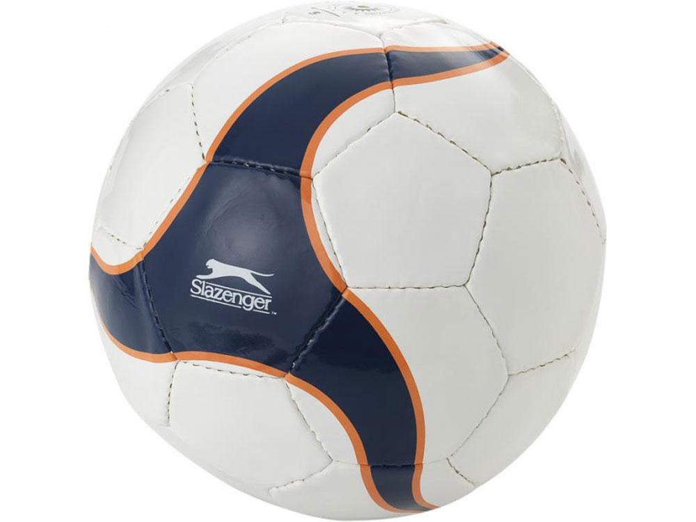 Мяч футбольный, размер 5, белый/темно-синий - фото 1 - id-p75829094