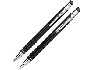 Набор Онтарио: ручка шариковая, карандаш механический, черный/серебристый, фото 2