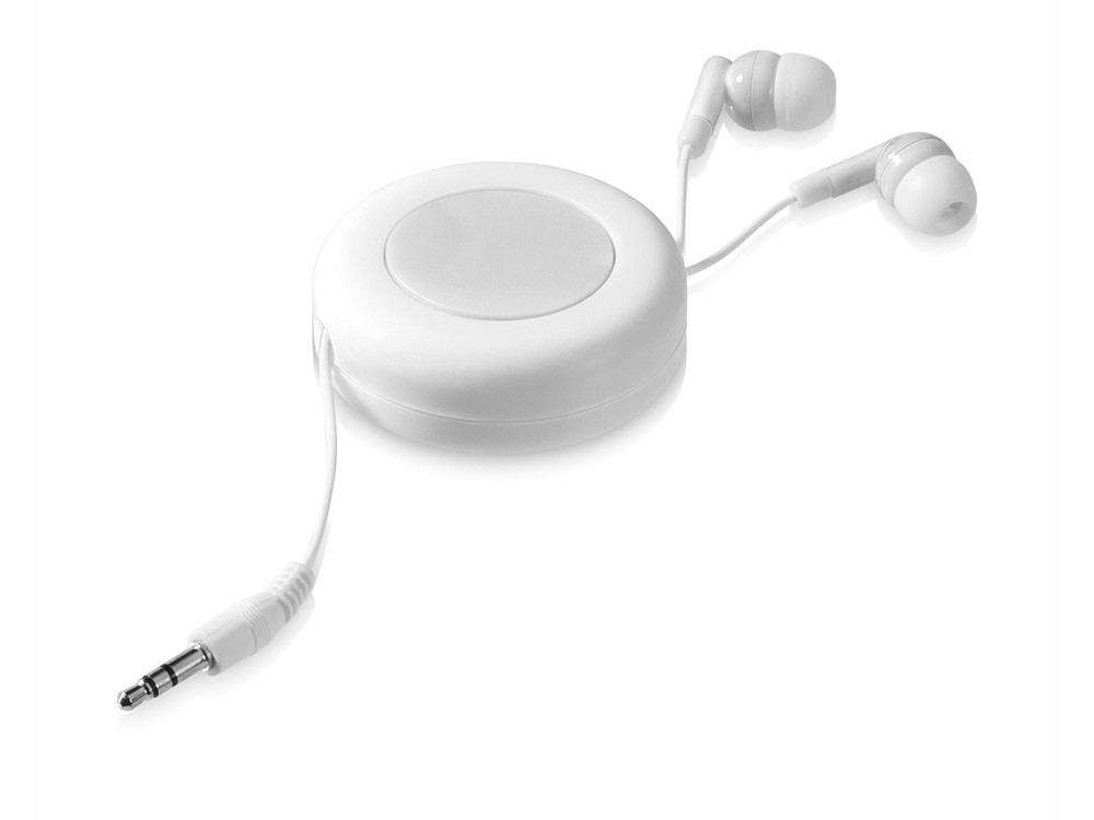 Наушники Reely с выдвижным проводом, белый