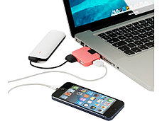 USB Hub Gaia на 4 порта, розовый, фото 3