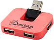 USB Hub Gaia на 4 порта, розовый, фото 7