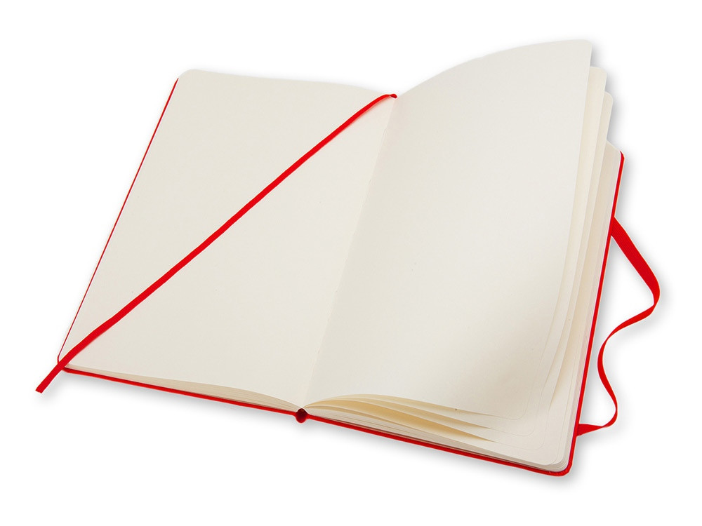 Записная книжка Moleskine Classic (нелинованный) в твердой обложке, Large (13х21см), красный - фото 3 - id-p75829339
