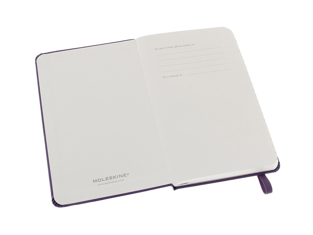 Записная книжка Moleskine Classic (в линейку) в твердой обложке, Pocket (9x14см), фиолетовый - фото 2 - id-p75829341