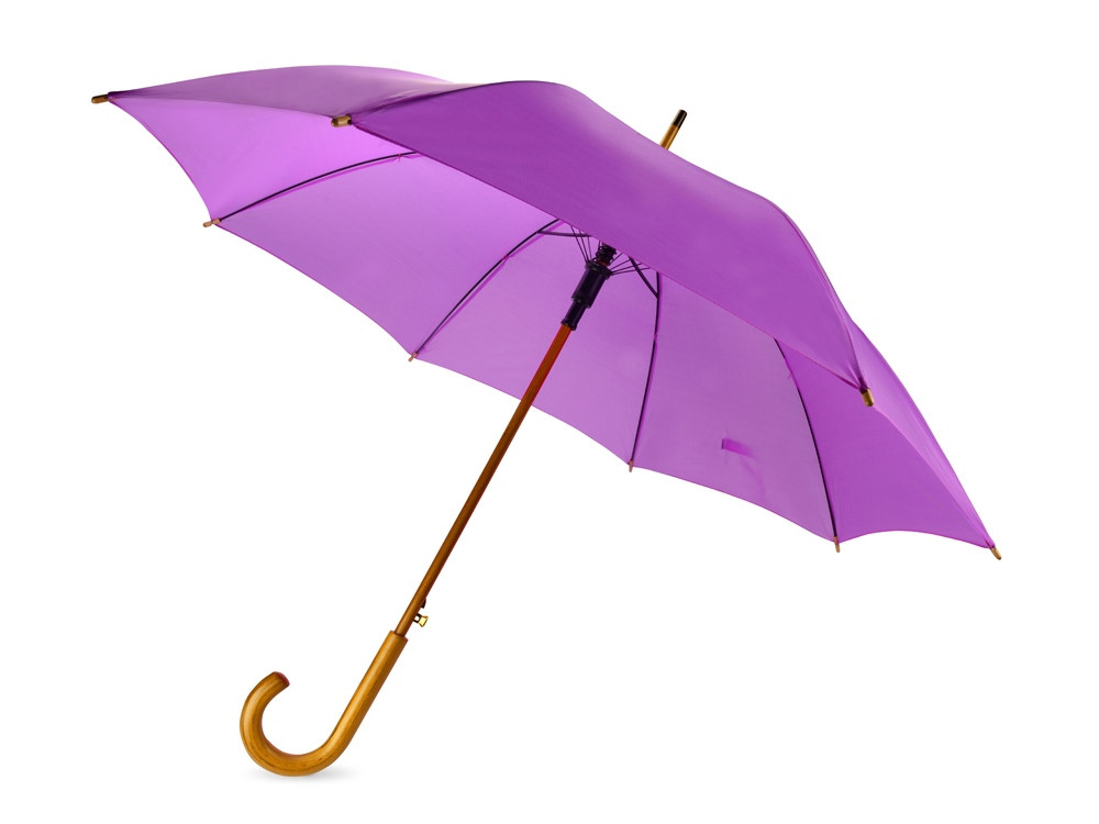 Зонт-трость полуавтоматический с деревянной ручкой - фото 1 - id-p75829187