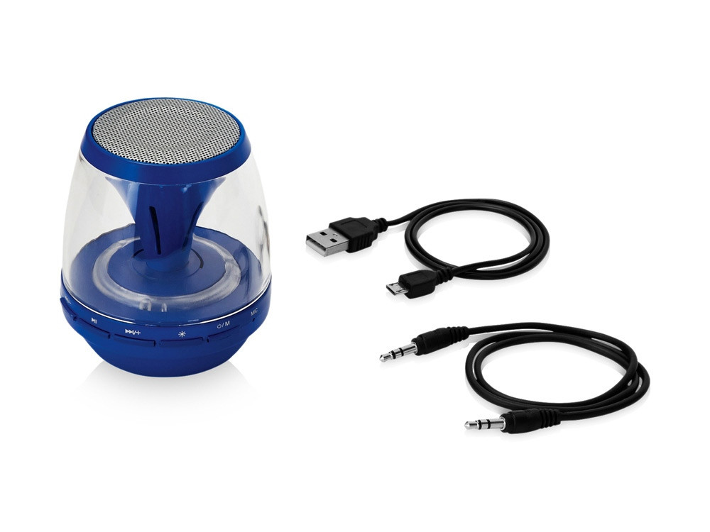 Портативная колонка Rave Light Up с функцией Bluetooth®, ярко-синий/прозрачный - фото 1 - id-p75829401