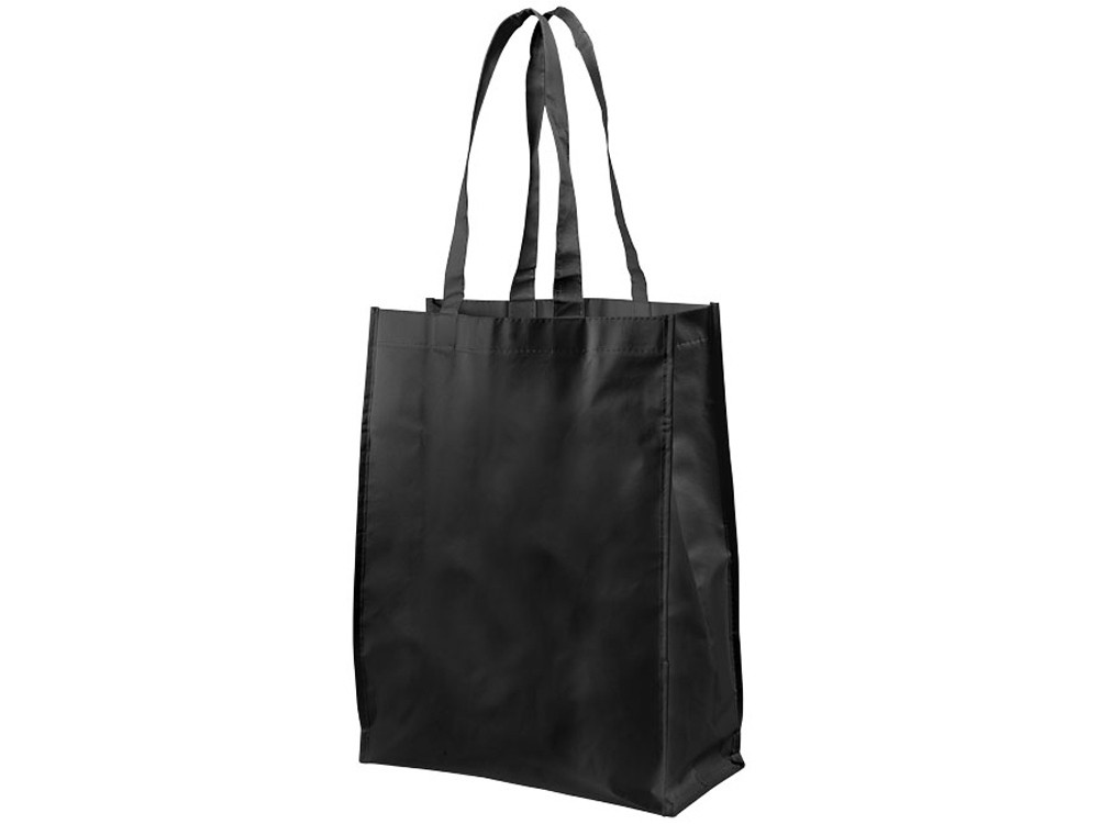 Ламинированная сумка для покупок среднего размера, черный - фото 1 - id-p75830868