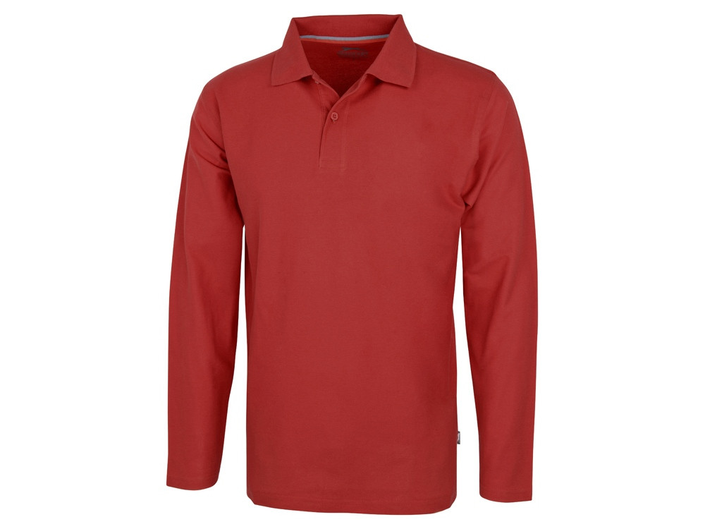 Рубашка поло Point мужская с длинным рукавом, красный - фото 1 - id-p75829533