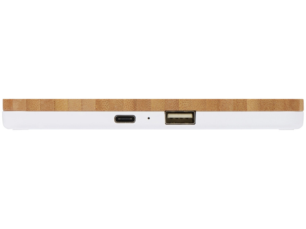 Беспроводное зарядное устройство-органайзер из бамбука Timber, темно-натуральный/белый - фото 4 - id-p75831377