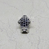 Бусина Барс, с фианитами, 16х10х8мм, фото 4