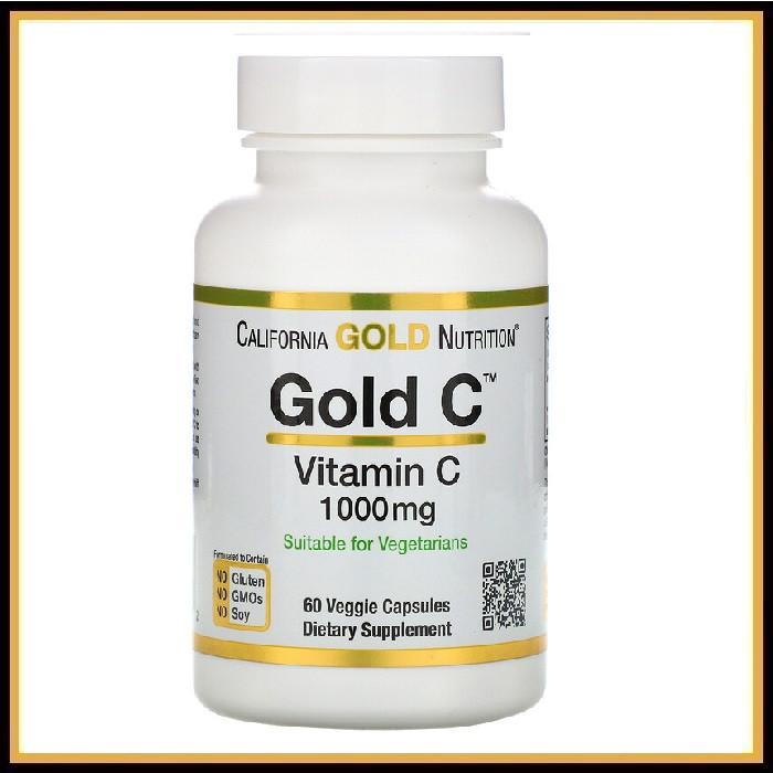 Витамин C California Gold Nutrition 1000 мг 60 капсул