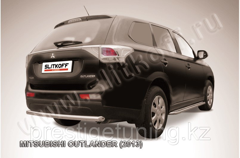 Защита заднего бампера d57 короткая Mitsubishi Outlander 2012-14