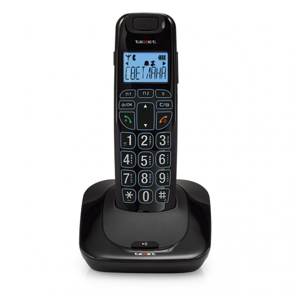 Телефон беспроводной Texet TX-D7505А черный