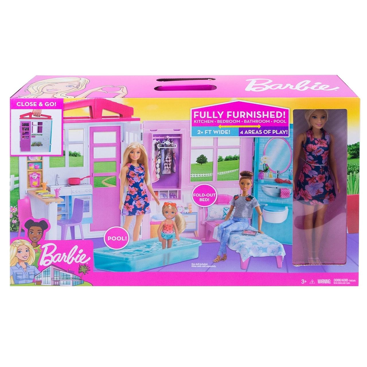 Barbie Игровой набор Раскладной Дом Барби с мебелью и аксессуарами, FXG55 - фото 5 - id-p75838539