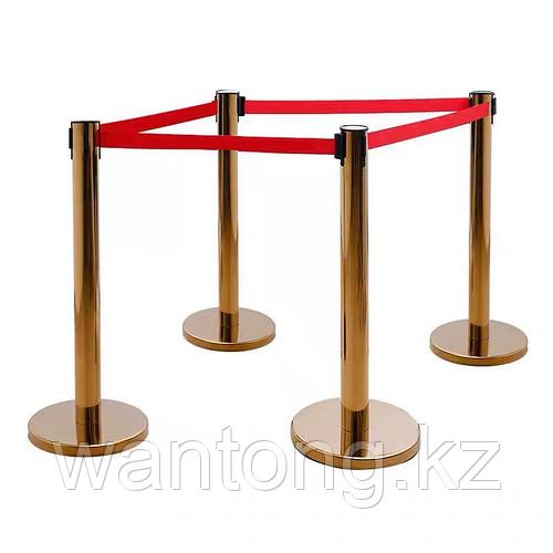 Стойка ограждение с вытяжной лентой (золотистого) (id 68917678)