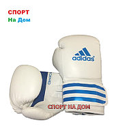 Профессиональные боксерские перчатки Adidas (кожа, цвет белый) 12 OZ