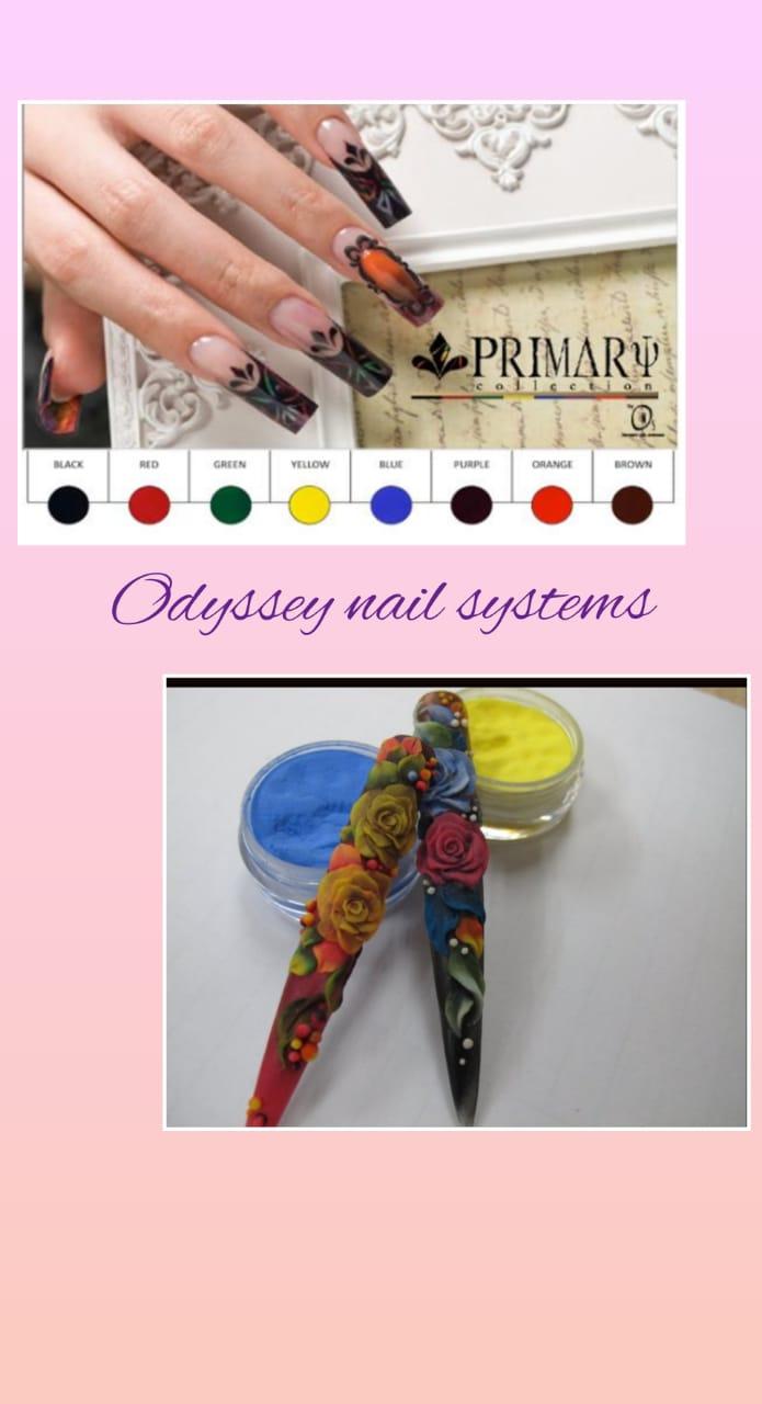 Коллекция цветных акрил Primary Odyssey Nails Systems