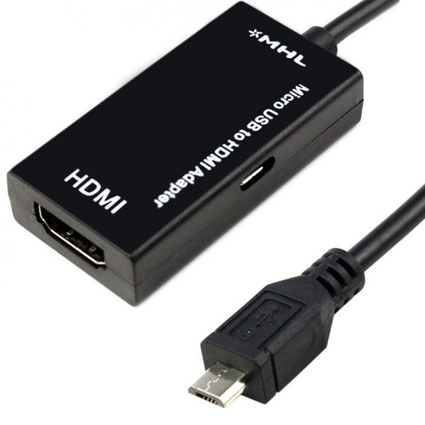 Кабель переходник адаптер MHL - HDMI - micro USB для подключения смартфона к монитору 15 см - фото 3 - id-p72426844