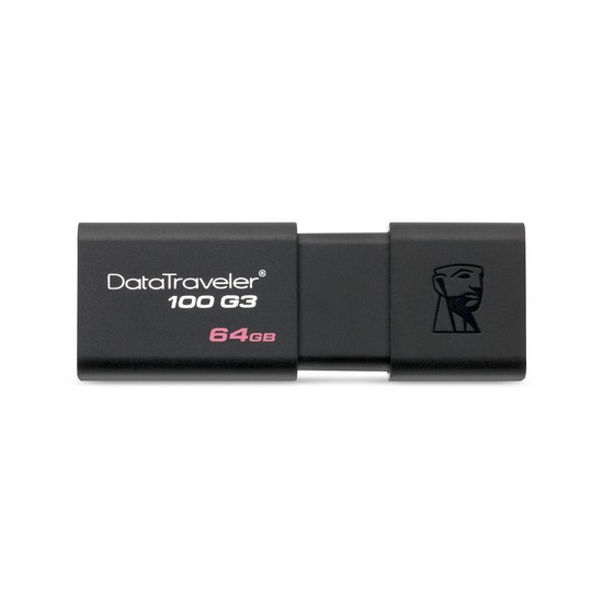 USB-флеш 3.0 Kingston DT100G3/64GB (64GB, Black) - фото 1 - id-p75282749