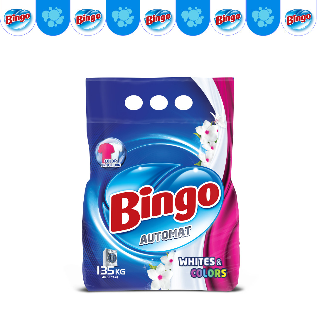 Стиральный порошок Bingo 1.35кг White & Colors