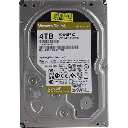 Жесткий диск повышенной надежности HDD 4Tb Western Digital GOLD WD4003FRYZ SATA3 3,5" 7200rpm 256Mb - фото 1 - id-p75506193