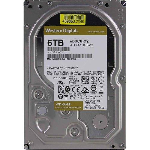 Жесткий диск повышенной надежности HDD 6Tb Western Digital GOLD WD6003FRYZ SATA3 3,5" 7200rpm 256Mb - фото 1 - id-p75506194