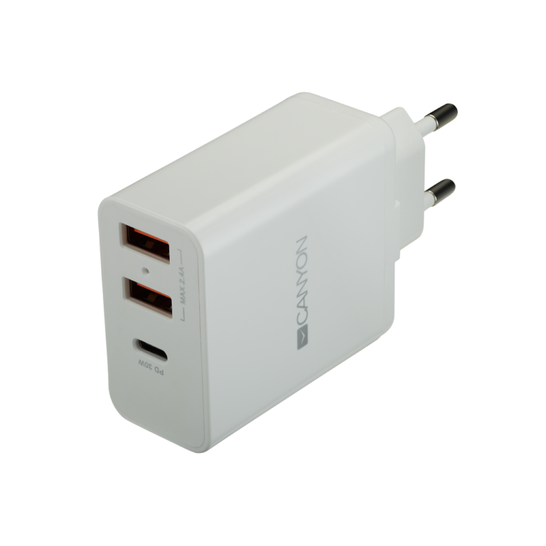 Сетевое зарядное устройство высокой мощности Canyon мульти-USB (CNE-CHA08W) - фото 1 - id-p75595708