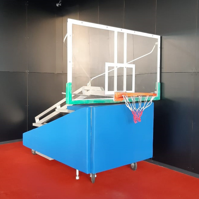Стойка баскетбольная передвижная складная с гидравлическим механизмом - фото 2 - id-p53648854