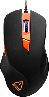 Wired Gaming Mouse with 6 programmable buttons, Pixart optical sensor, 4 levels of DPI and up to 320