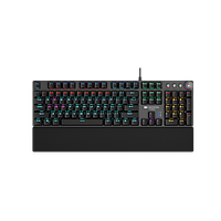 Wired Gaming Keyboard,Black 104 mechanical switches,60 million times key life, 22 types of lights,Re