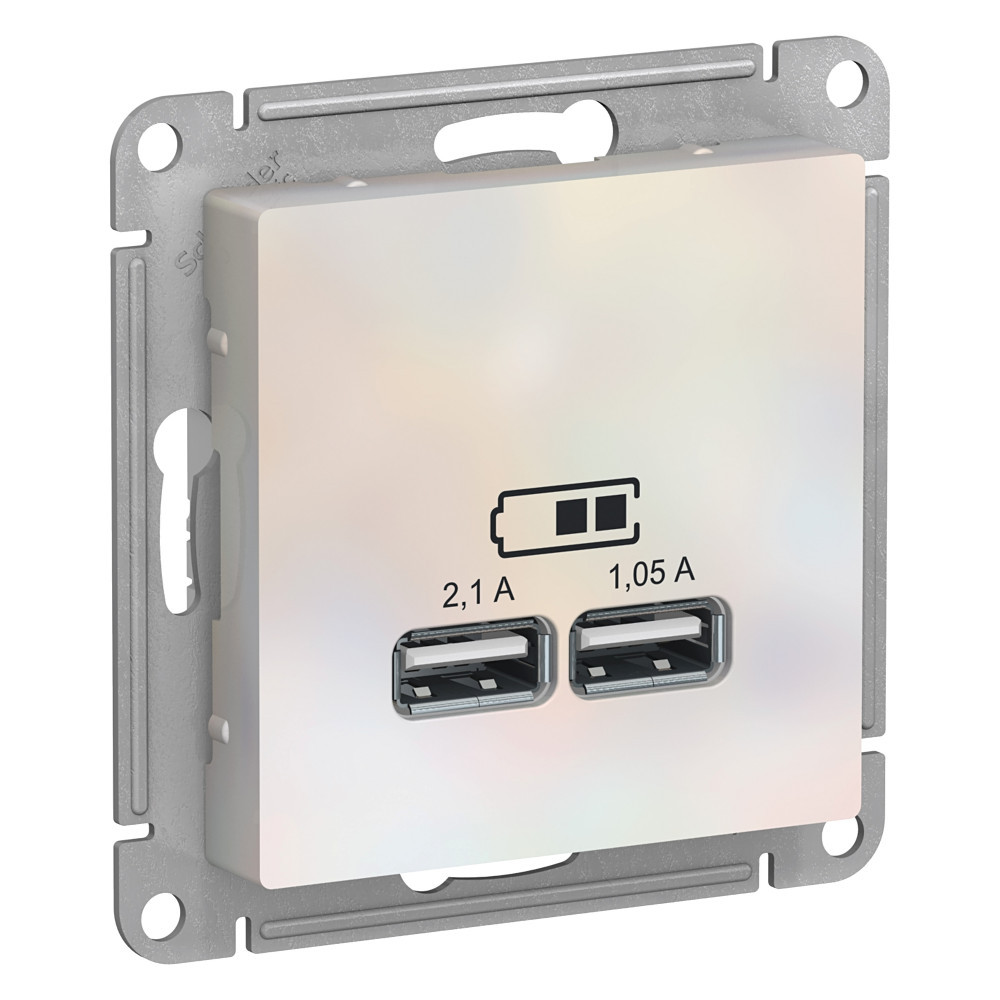 Зарядтауға арналған қос USB розеткасы 5В/2, 1А, беріліс, інжу,/ATN000433/ - фото 1 - id-p75498718