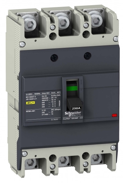 Автоматический выключатель EZC250F 18kA/400V 3P 125A /EZC250F3125/