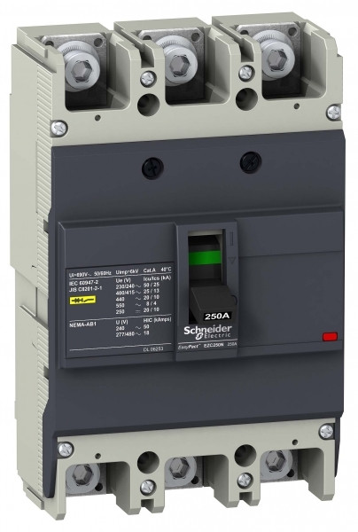 Автоматический выключатель EZC250N 25kA/400V 3P 250A /EZC250N3250/