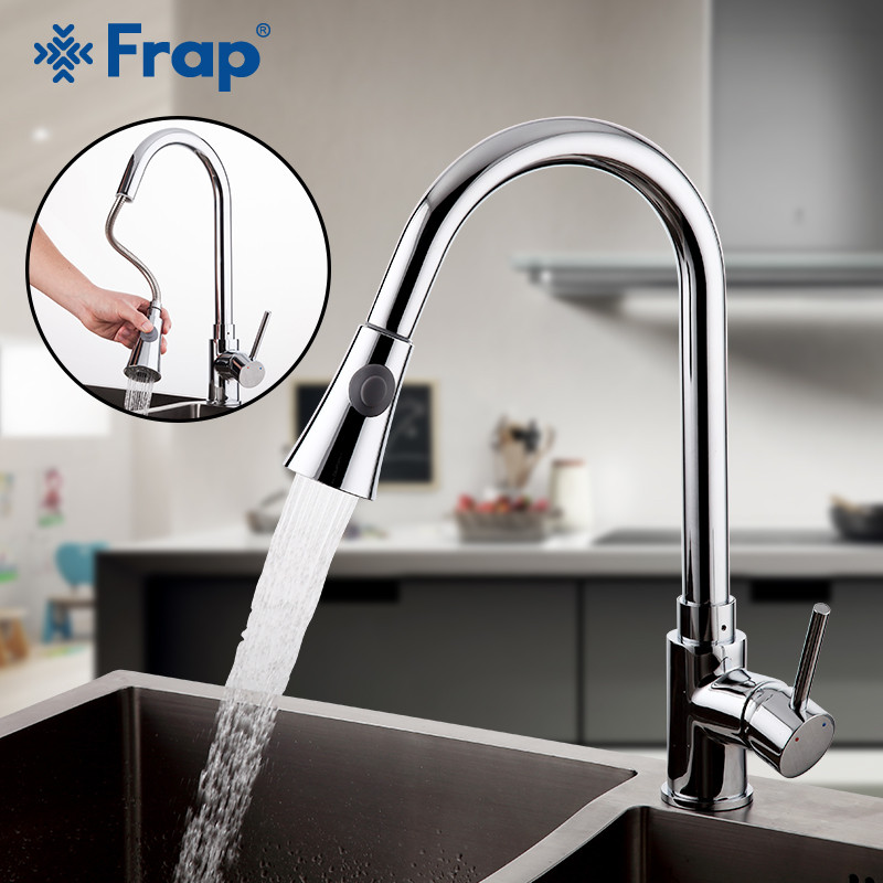 Кухонный смеситель с гибким изливом Frap F6052