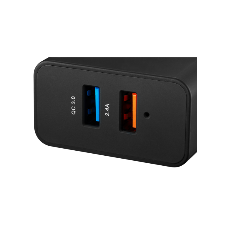CANYON Universal 2xUSB AC charger (in wall) with over-voltage protection(1 USB with Quick Charger QC