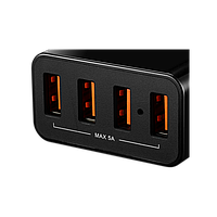 CANYON Universal 4xUSB AC charger (in wall) with over-voltage protection, Input 100V-240V, Output 5V
