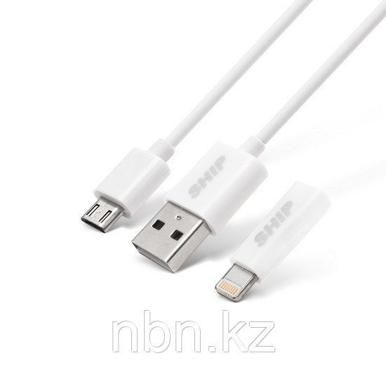 Интерфейсный кабель MICRO USB+Apple 8pin SHIP API08MUPWB, фото 1