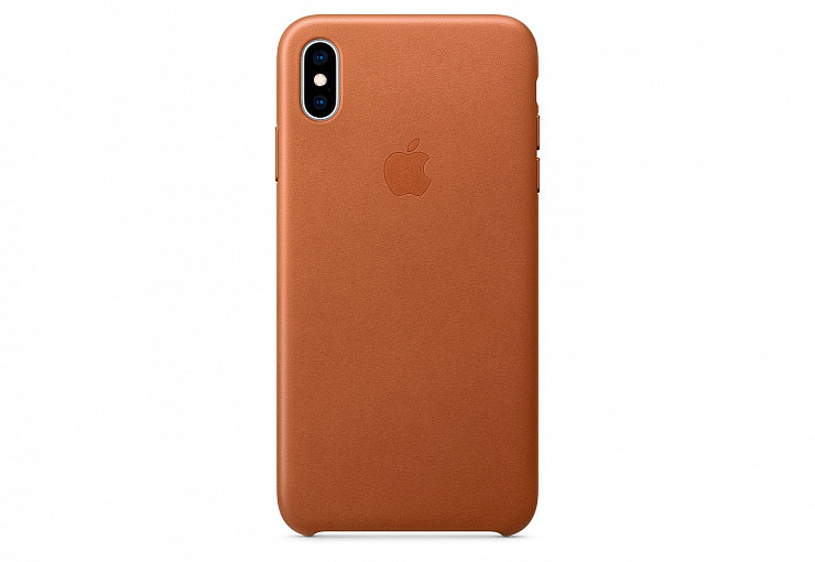 Оригинальный чехол Apple для IPhone XS Max Leather Case - Saddle Brown