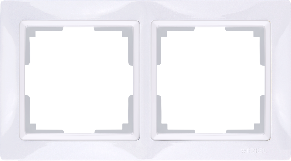 Рамка на 2 поста /WL03-Frame-02 (белый, basic) - фото 1 - id-p75499429