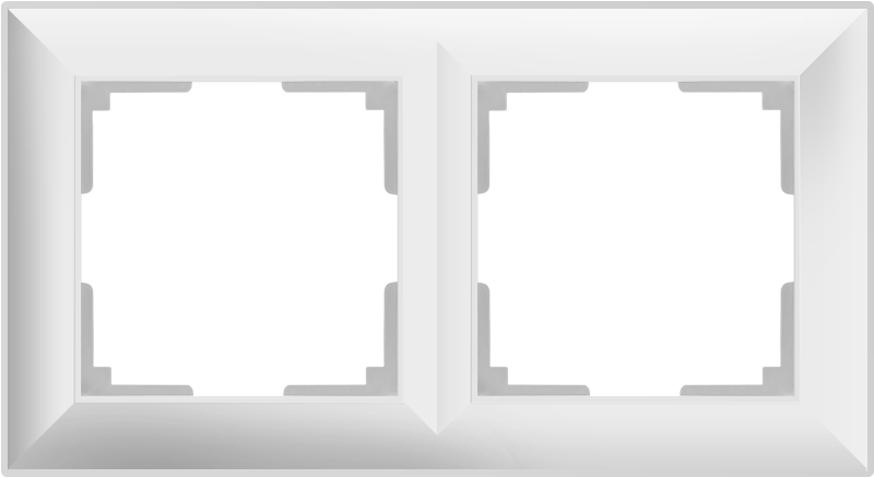 Рамка на 2 поста /WL14-Frame-02 (белый)