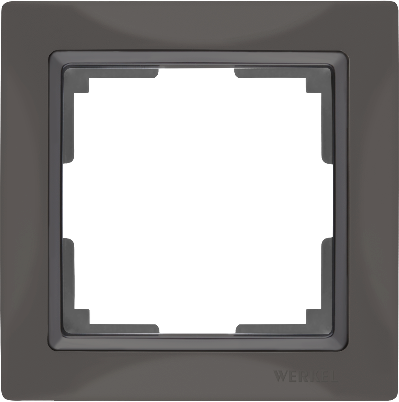 Рамка на 1 пост /WL03-Frame-01 (серо-коричневый, basic) - фото 1 - id-p75499346