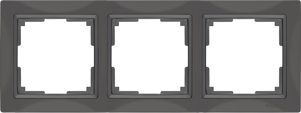 Рамка на 3 поста /WL03-Frame-03 (серо-коричневый, basic) - фото 1 - id-p75499485
