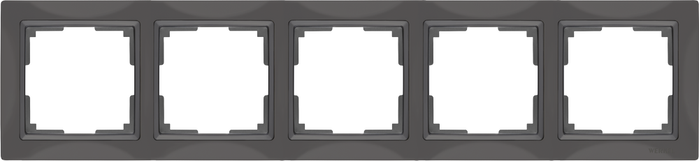 Рамка на 5 постов /WL03-Frame-05 (серо-коричневый, basic)