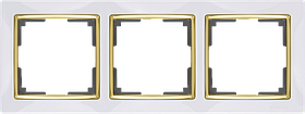 Рамка на 3 поста /WL03-Frame-03-white (белый)