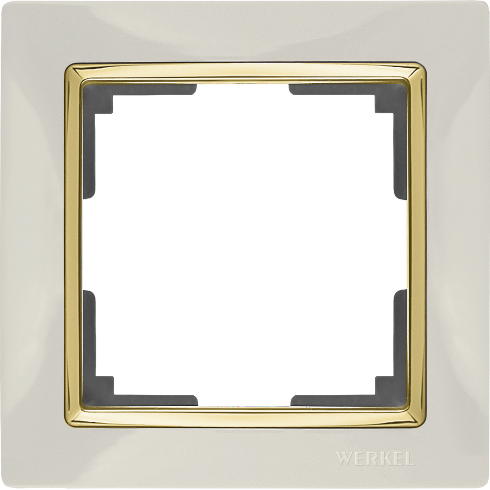 Рамка на 1 пост /WL03-Frame-01-GD (слоновая кость/золото) - фото 1 - id-p75501821