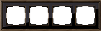 Рамка на 4 поста /WL17-Frame-04 (бронза/черный)
